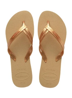 HAVAIANAS Elegance Flip Flops Golden 35/36