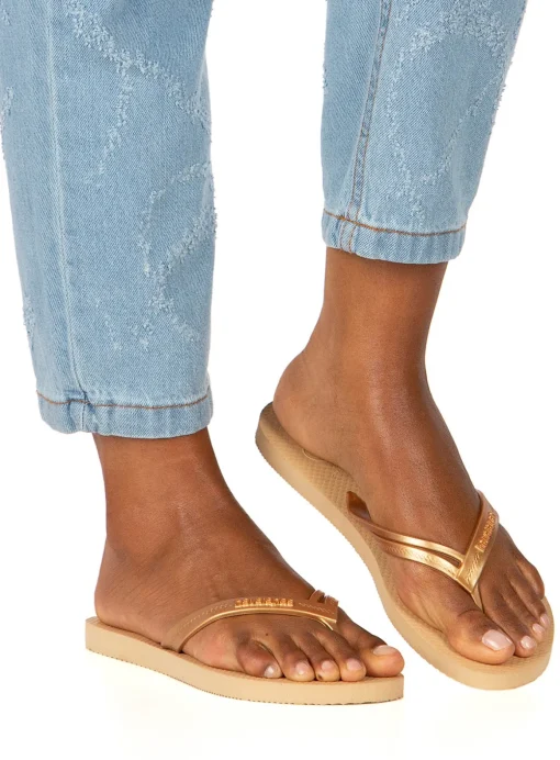 HAVAIANAS Elegance Flip Flops Golden 35/36