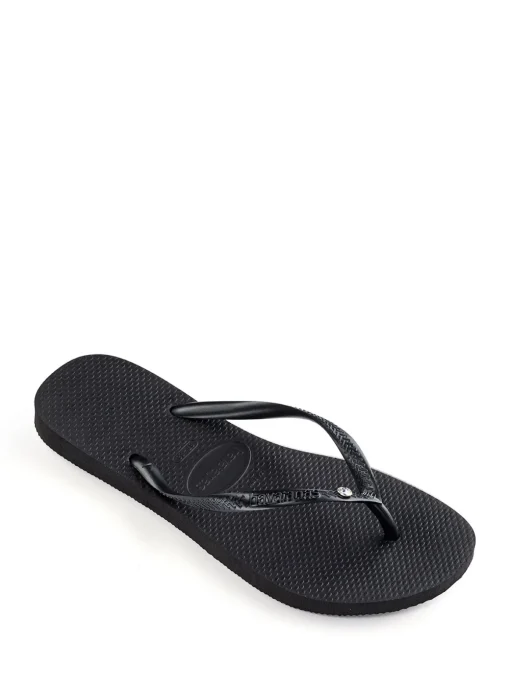 HAVAIANAS Slim Crystal Sw Ii Flip Flops Black 35/36