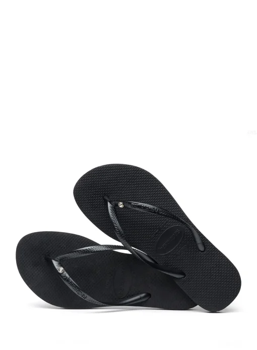 HAVAIANAS Slim Crystal Sw Ii Flip Flops Black 35/36