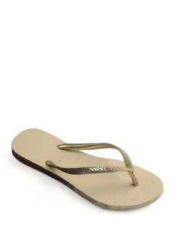 HAVAIANAS Slim Sparkle Ii Flip Flops Sand Grey 35/36