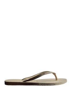HAVAIANAS Slim Sparkle Ii Flip Flops Sand Grey 35/36