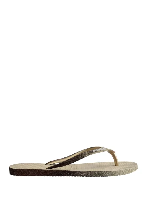 HAVAIANAS Slim Sparkle Ii Flip Flops Sand Grey 35/36