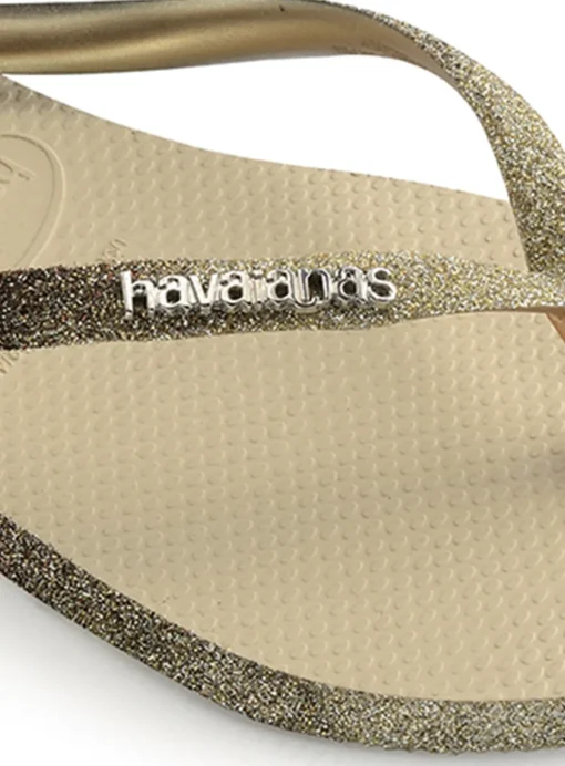 HAVAIANAS Slim Sparkle Ii Flip Flops Sand Grey 35/36