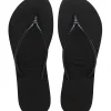 HAVAIANAS Tube Flip Flops Black 35/36