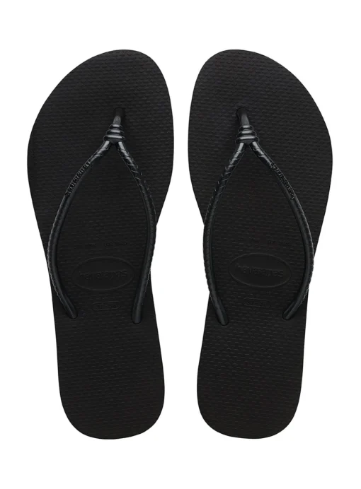 HAVAIANAS Tube Flip Flops Black 35/36