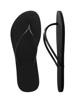 HAVAIANAS Tube Flip Flops Black 35/36