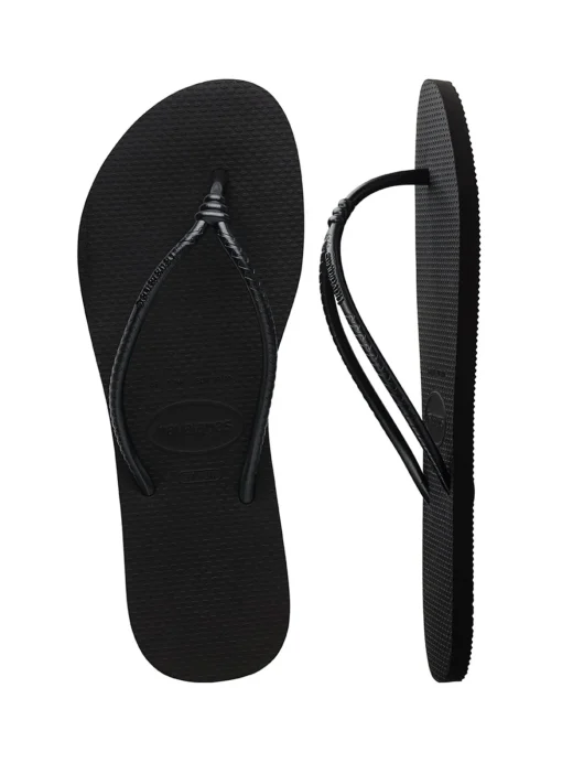 HAVAIANAS Tube Flip Flops Black 35/36