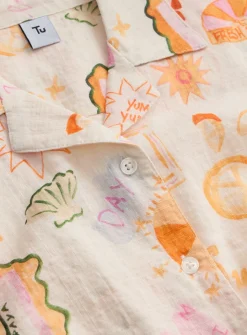 Holiday Print Tie-Front Shirt & Shorts Set 6 years
