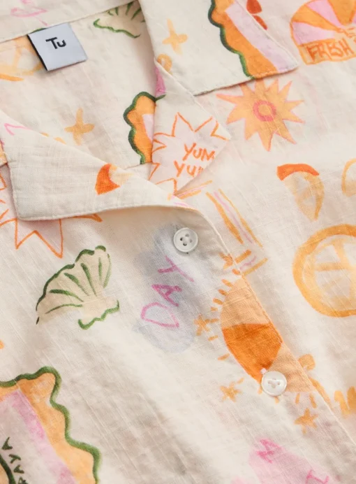 Holiday Print Tie-Front Shirt & Shorts Set 6 years