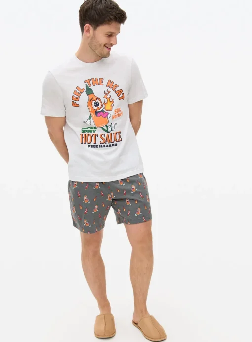 Hot Sauce Graphic Print Pyjama Set XXL