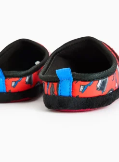 Hot Wheels Red Printed Slippers 10-11 Infant