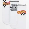 Hot Wheels White Printed Ankle Socks 3 Pack 6-8.5