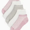 Houndstooth Trainer Sock 5 Pack 4-8