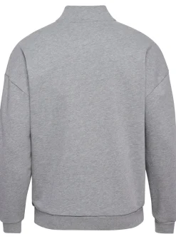 HUMMEL Loose Half Zip With Bee Grey XS