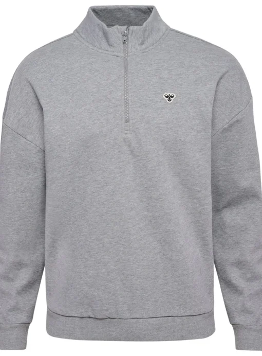 HUMMEL Loose Half Zip With Bee Grey XS
