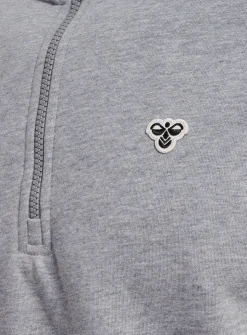 HUMMEL Loose Half Zip With Bee Grey XS