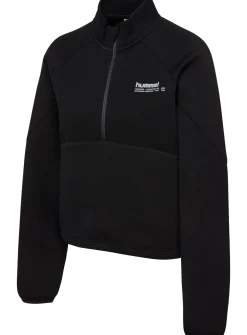 HUMMEL Tech Fleece Women Boxy Half Zip Black M