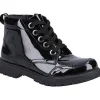 HUSH PUPPIES Jolie Patent Junior Leather Chelsea Boots 11 Infant