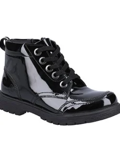HUSH PUPPIES Jolie Patent Junior Leather Chelsea Boots 11 Infant