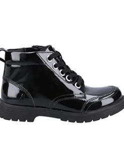 HUSH PUPPIES Jolie Patent Junior Leather Chelsea Boots 11 Infant