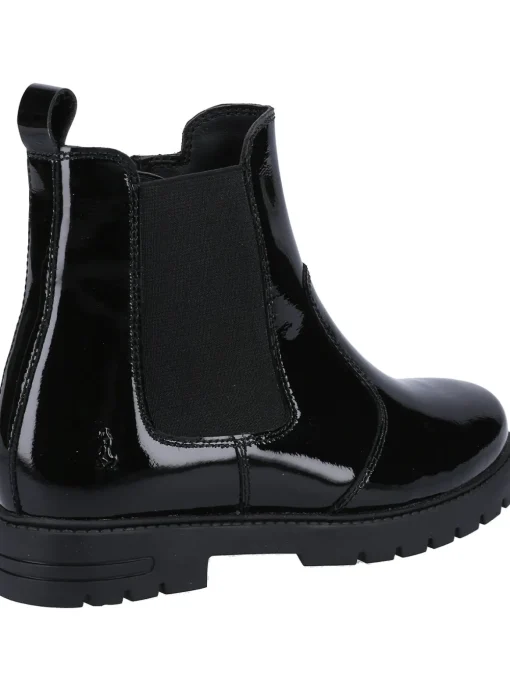 HUSH PUPPIES Laura Patent Junior Leather Chelsea Boots 11 Infant