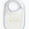 I Love My Daddy Slogan Cotton Bib One Size
