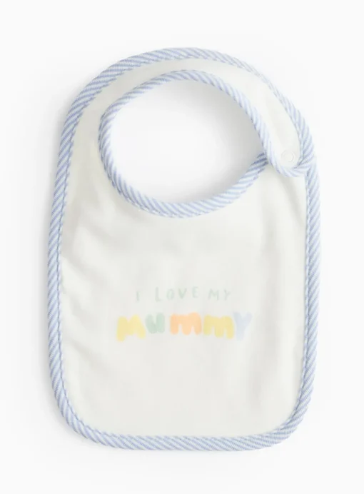 I Love My Mummy Slogan Bib One Size