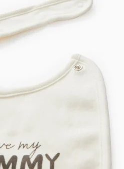 I Love My Mummy Slogan Cotton Bib One Size
