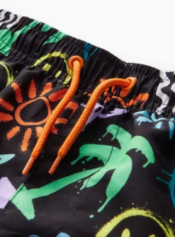 Icon Paint Print Swim Shorts 3 years