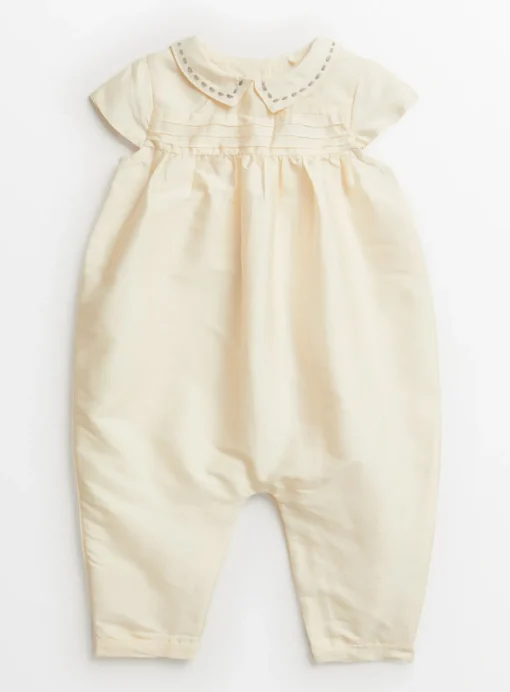 Ivory Christening Romper Up to 1 mth