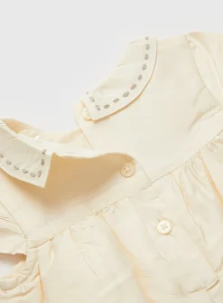 Ivory Christening Romper Up to 1 mth