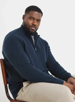 JACAMO 1/4 Zip Sweatshirt Navy 2XL