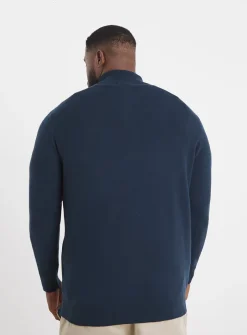 JACAMO 1/4 Zip Sweatshirt Navy 2XL