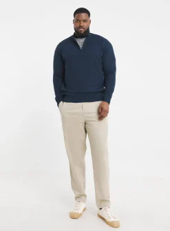 JACAMO 1/4 Zip Sweatshirt Navy 2XL