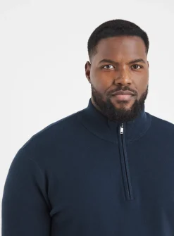 JACAMO 1/4 Zip Sweatshirt Navy 2XL