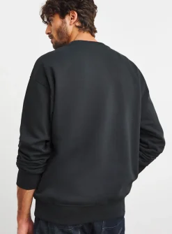 JACAMO Relaxed Crew Neck Sweat Black 1XL