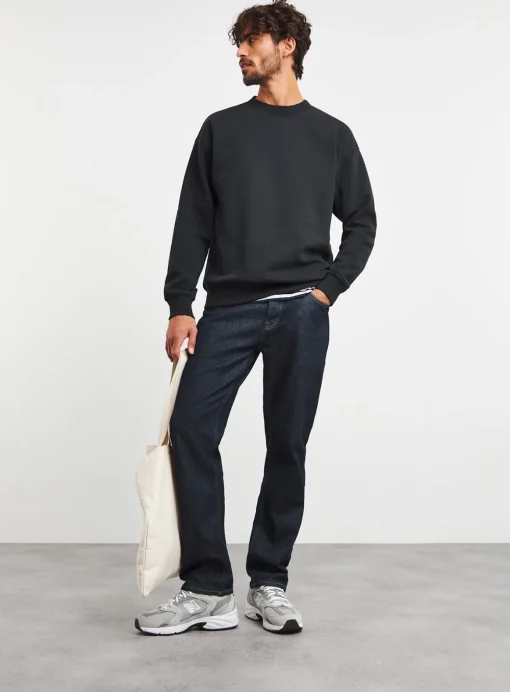 JACAMO Relaxed Crew Neck Sweat Black 1XL