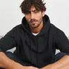 JACAMO Relaxed Overhead Hooded Sweat Black L