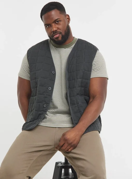 JACAMO Square Quilt Cotton Gilet 3XL