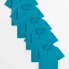 Jade Unisex Polo Top 5 Pack 6 years