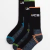 JCB High Vis Neon Trim Socks 3 Pack 6-11