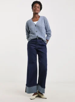 JD WILLIAMS Crochet Button Down Cardigan 28-30