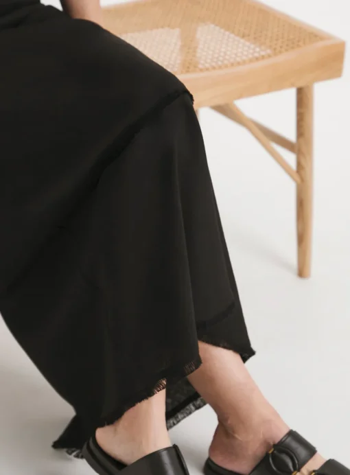 JD WILLIAMS Linen Mix Frayed Hem Skirt 22