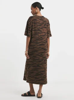 JD WILLIAMS Soft Touch Half Sleeve Midi T-Shirt Dress 8