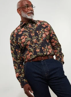 JOE BROWNS Autumnal Tapestry Print Long Sleeve Shirt S
