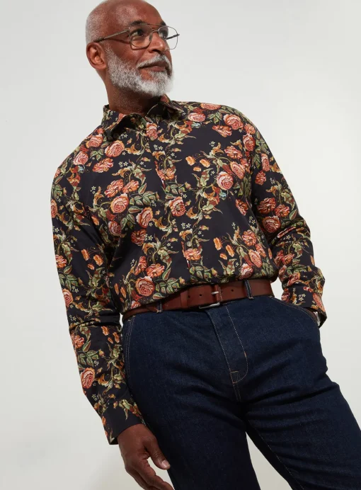 JOE BROWNS Autumnal Tapestry Print Long Sleeve Shirt S
