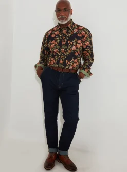 JOE BROWNS Autumnal Tapestry Print Long Sleeve Shirt S