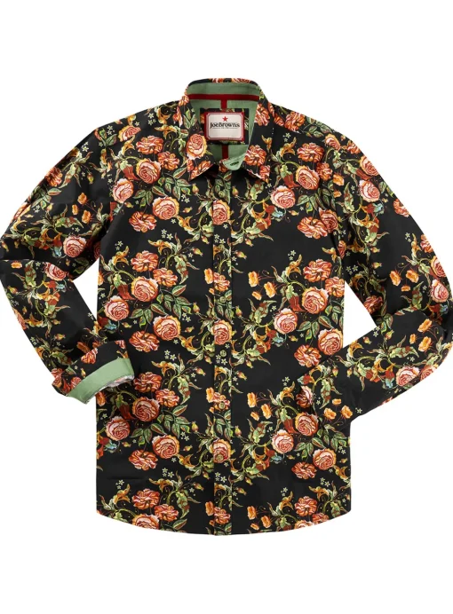 JOE BROWNS Autumnal Tapestry Print Long Sleeve Shirt S