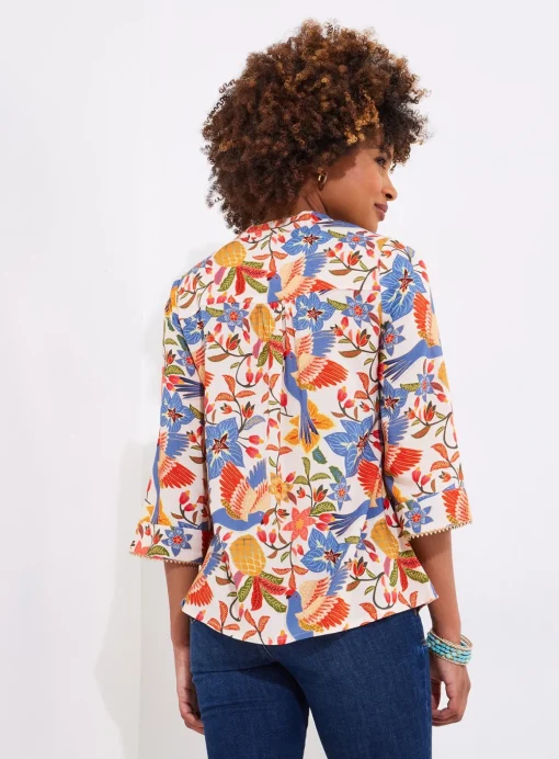 JOE BROWNS Bird Print Embroidered Top 12